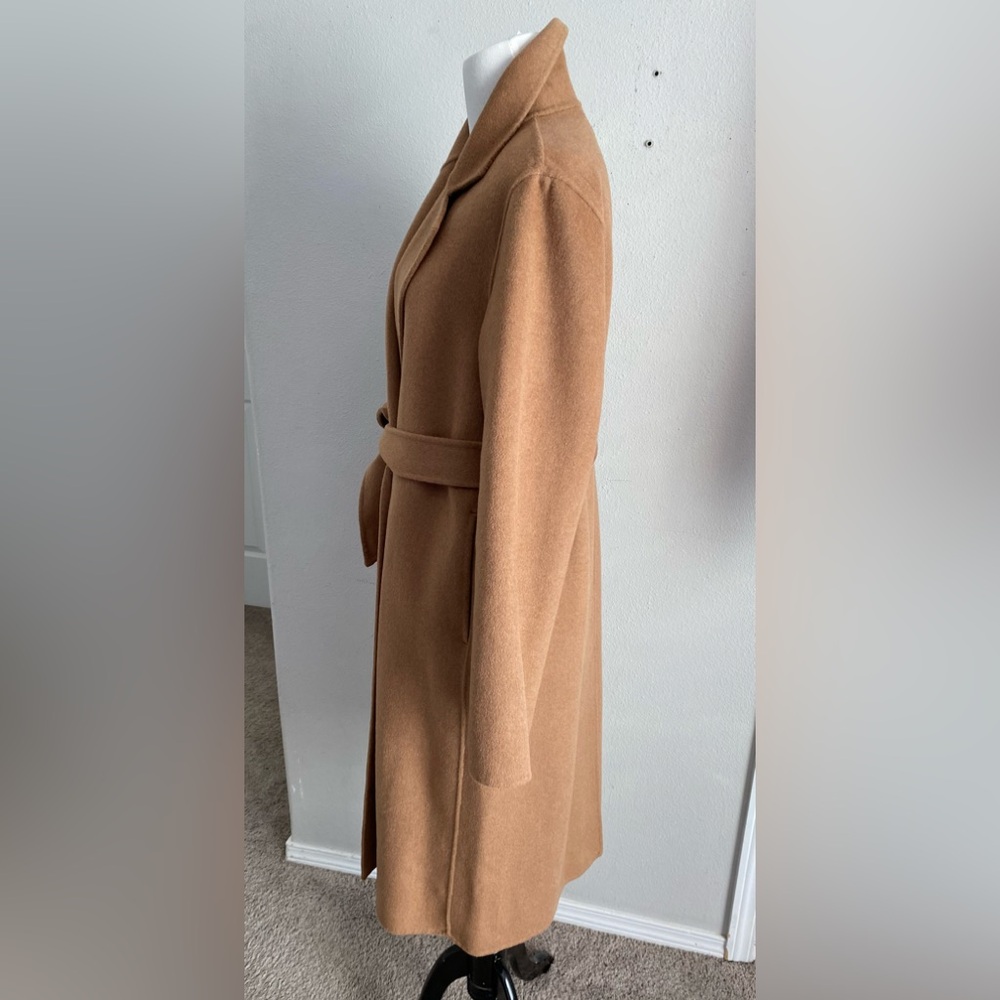 Mango Tan Wool Blend Coat XS camel 0 2 Fall Winter coat - Picture 5 of 8